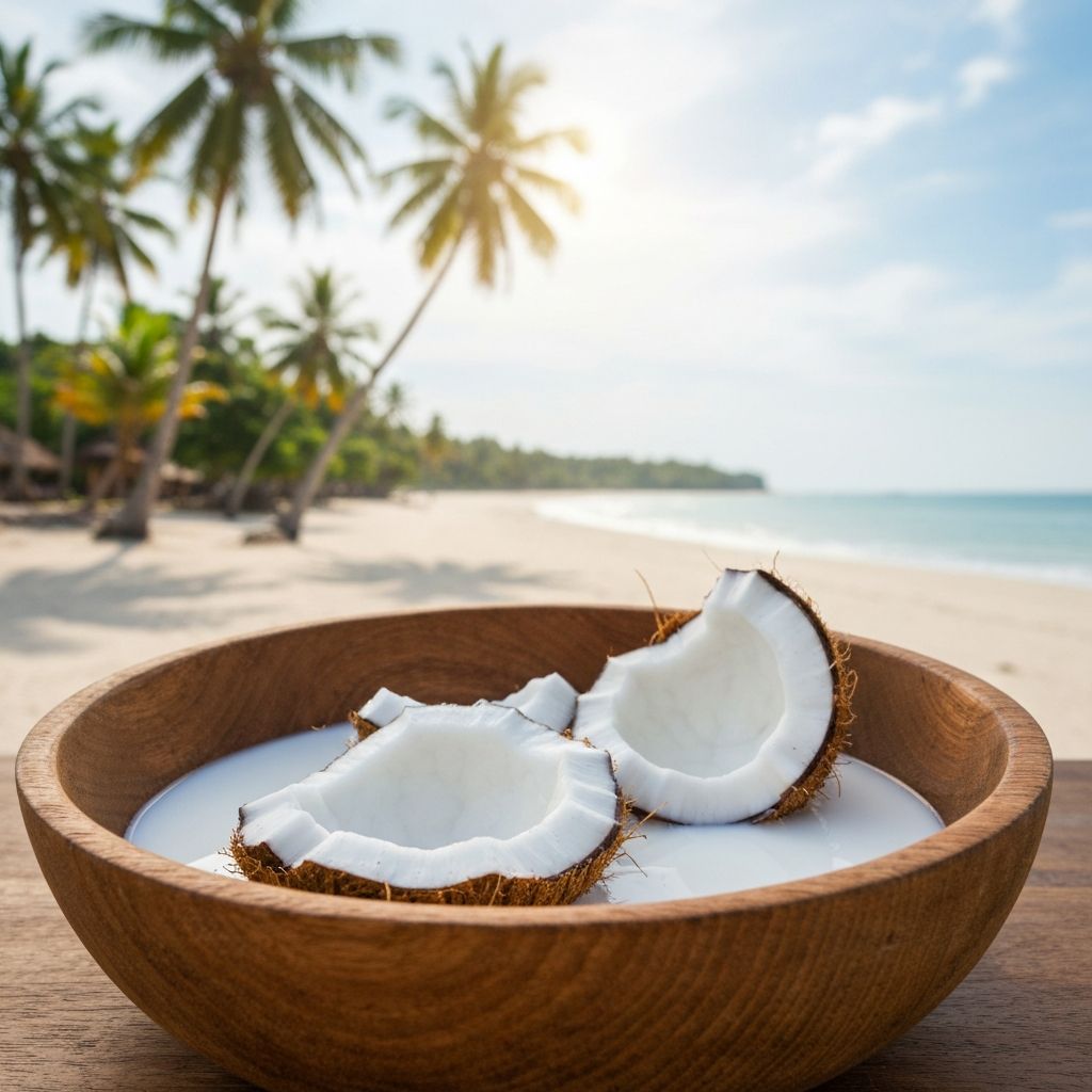 Coconut and tropical ingredients